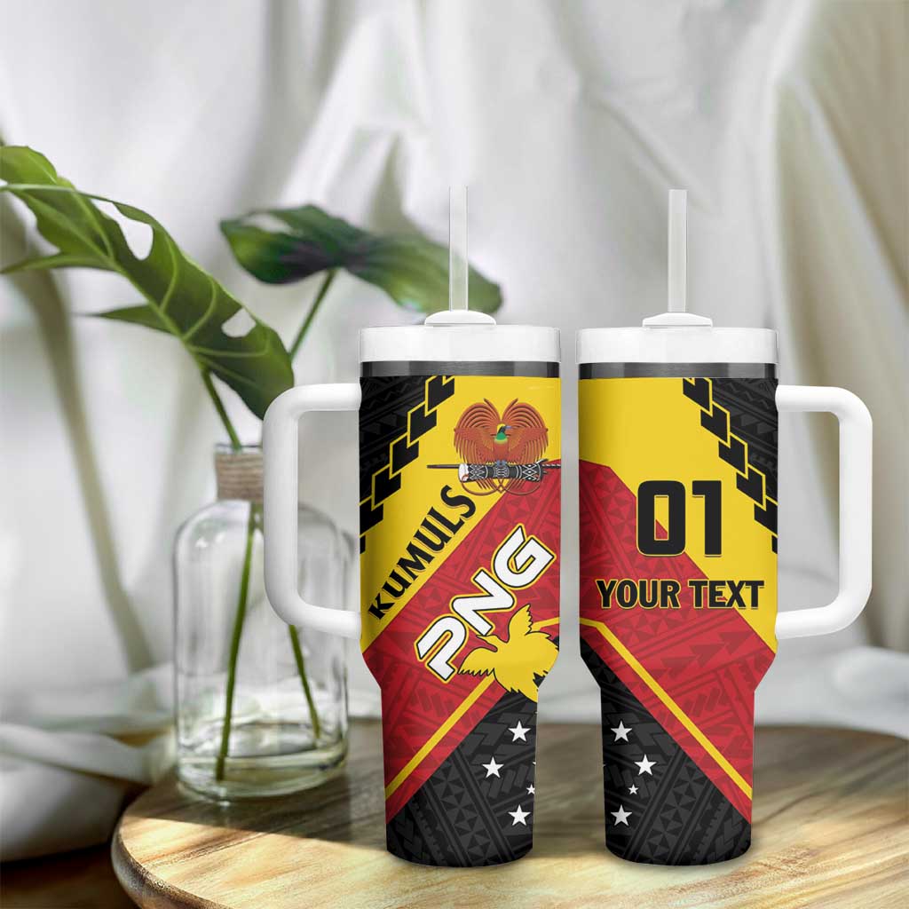 Custom PNG Rugby Tumbler With Handle The Kumuls Are On A Roll LT01 - Polynesian Pride