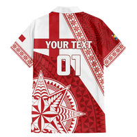 Custom Tonga Rugby Mate Maa Family Matching Mermaid Dress and Hawaiian Shirt Ngatu Pattern