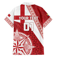 Custom Tonga Rugby Mate Maa Family Matching Puletasi and Hawaiian Shirt Ngatu Pattern LT01 - Polynesian Pride