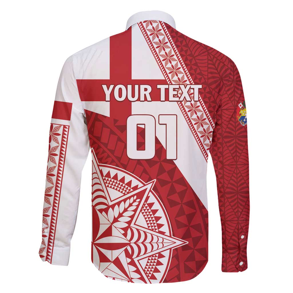 Custom Tonga Rugby Mate Maa Family Matching Puletasi and Hawaiian Shirt Ngatu Pattern LT01 - Polynesian Pride