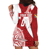 Custom Tonga Rugby Mate Maa Hoodie Dress Ngatu Pattern LT01 - Polynesian Pride
