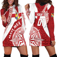 Custom Tonga Rugby Mate Maa Hoodie Dress Ngatu Pattern LT01 - Polynesian Pride