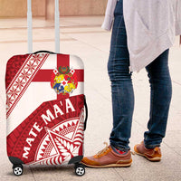 Tonga Rugby Mate Maa Luggage Cover Ngatu Pattern LT01 Red - Polynesian Pride