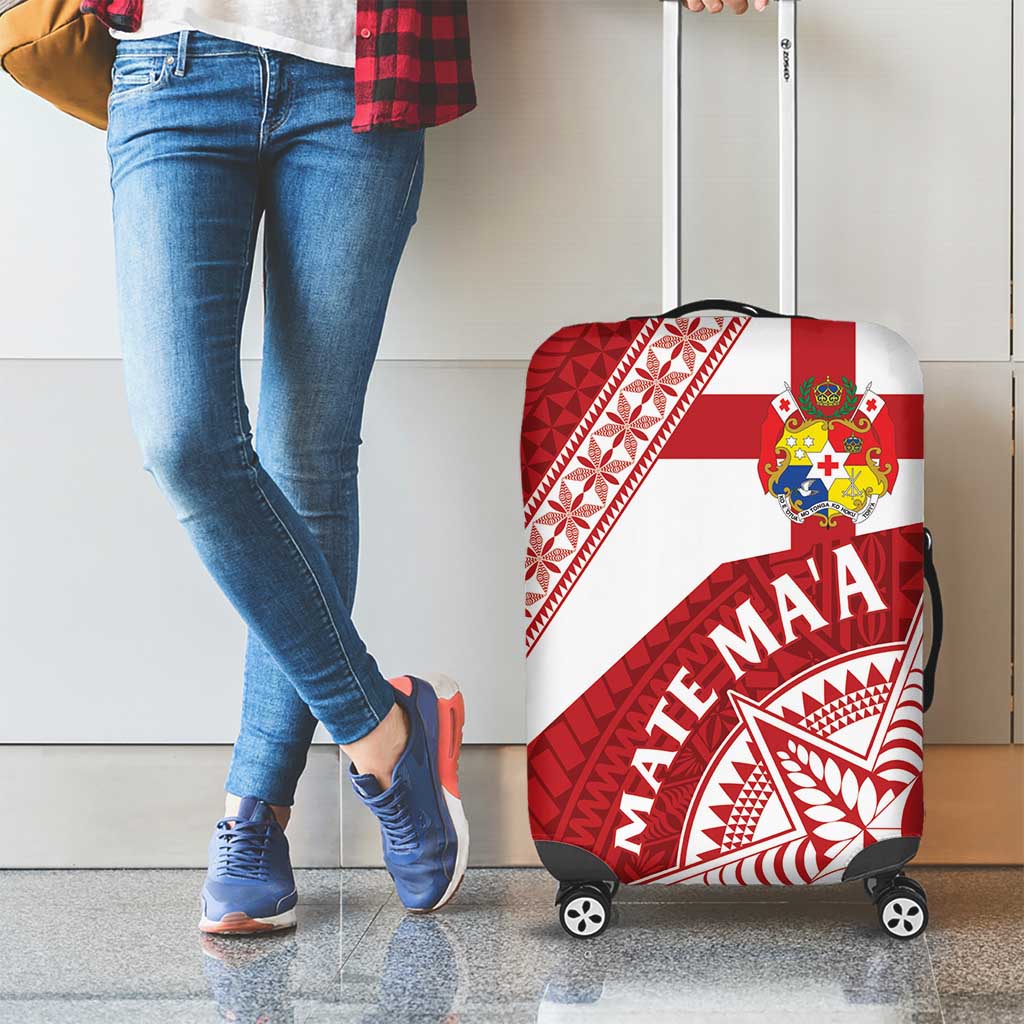 Tonga Rugby Mate Maa Luggage Cover Ngatu Pattern LT01 - Polynesian Pride