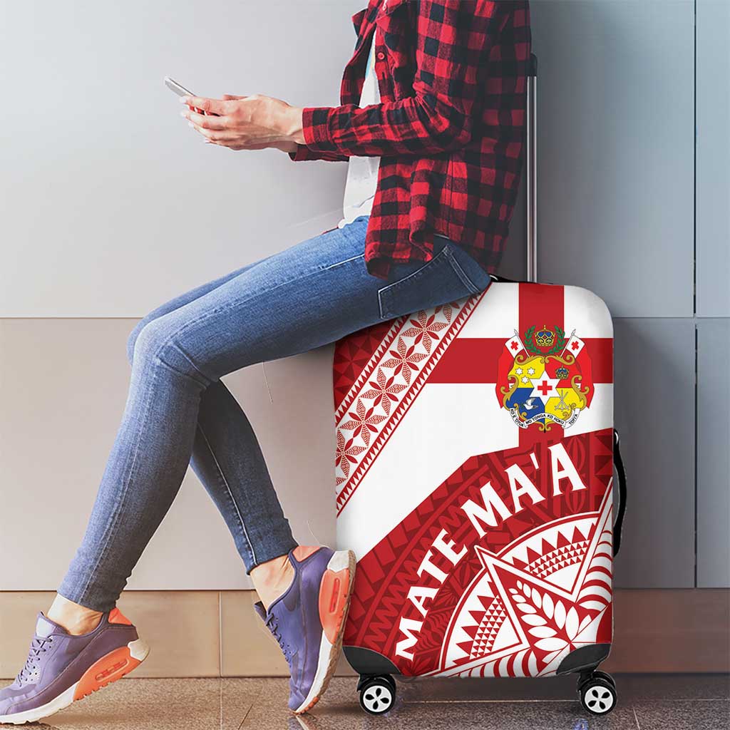 Tonga Rugby Mate Maa Luggage Cover Ngatu Pattern LT01 - Polynesian Pride