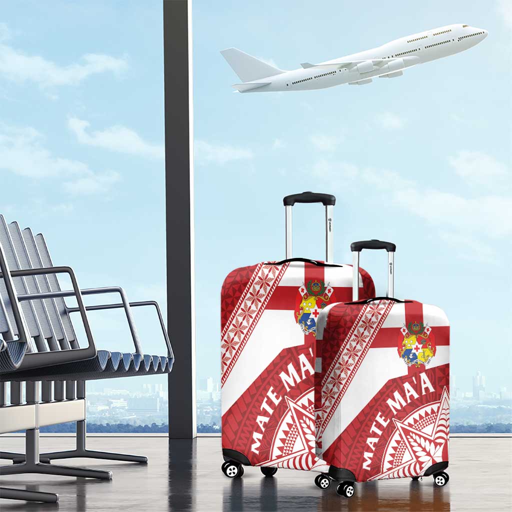 Tonga Rugby Mate Maa Luggage Cover Ngatu Pattern LT01 - Polynesian Pride