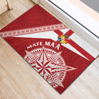 Tonga Rugby Mate Maa Rubber Doormat Ngatu Pattern