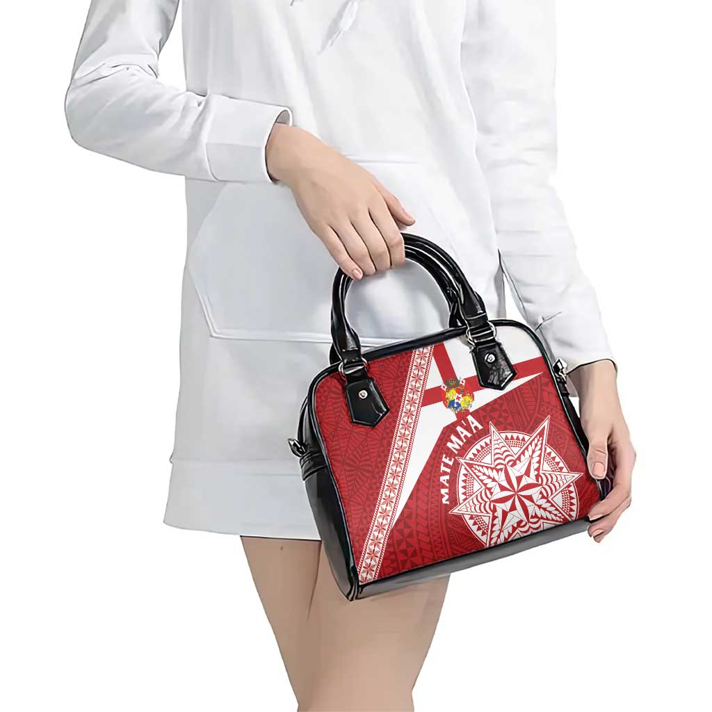 Tonga Rugby Mate Maa Shoulder Handbag Ngatu Pattern LT01 - Polynesian Pride