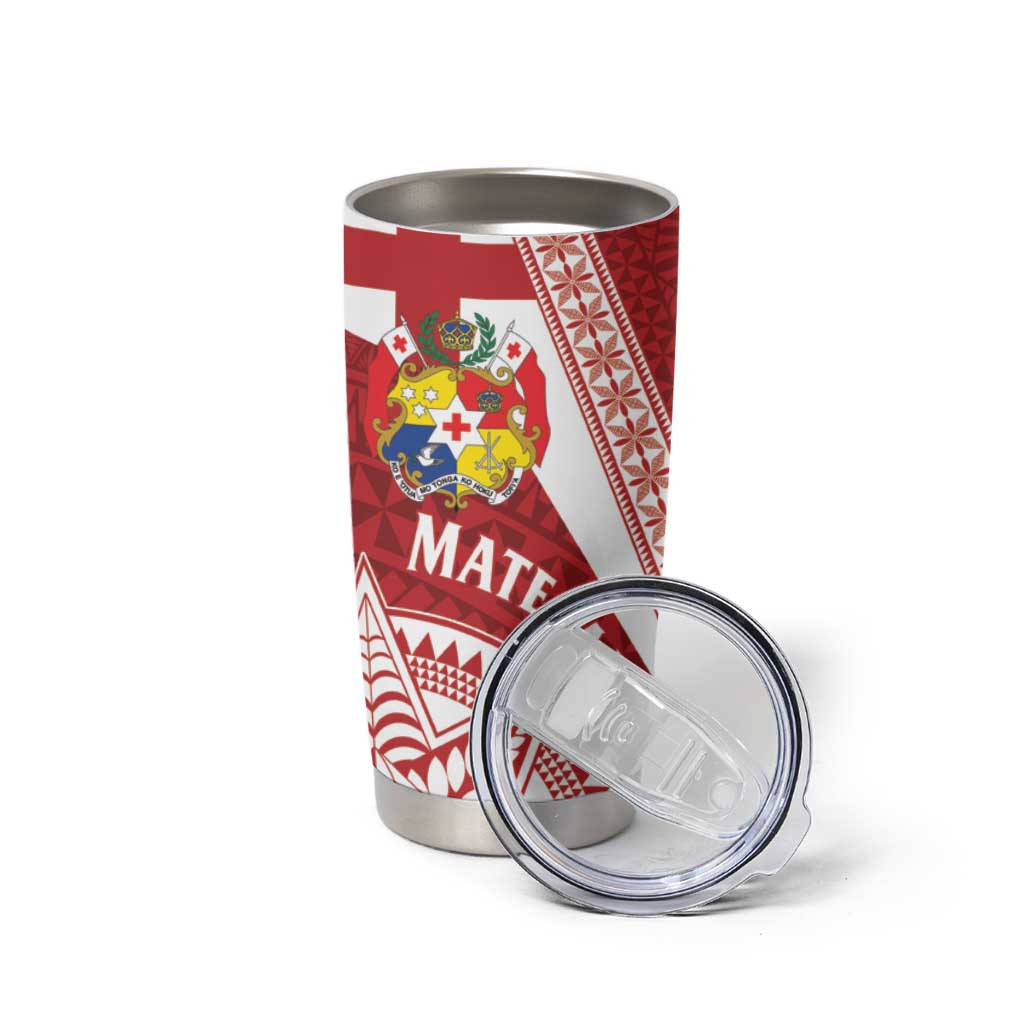 Tonga Rugby Mate Maa Tumbler Cup Ngatu Pattern