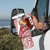 Tonga Rugby Mate Maa Tumbler With Handle Ngatu Pattern