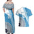 Custom Fiji Rugby Bati Couples Matching Off Shoulder Maxi Dress and Hawaiian Shirt Tapa Pattern