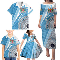 Custom Fiji Rugby Bati Family Matching Puletasi and Hawaiian Shirt Tapa Pattern LT01 - Polynesian Pride
