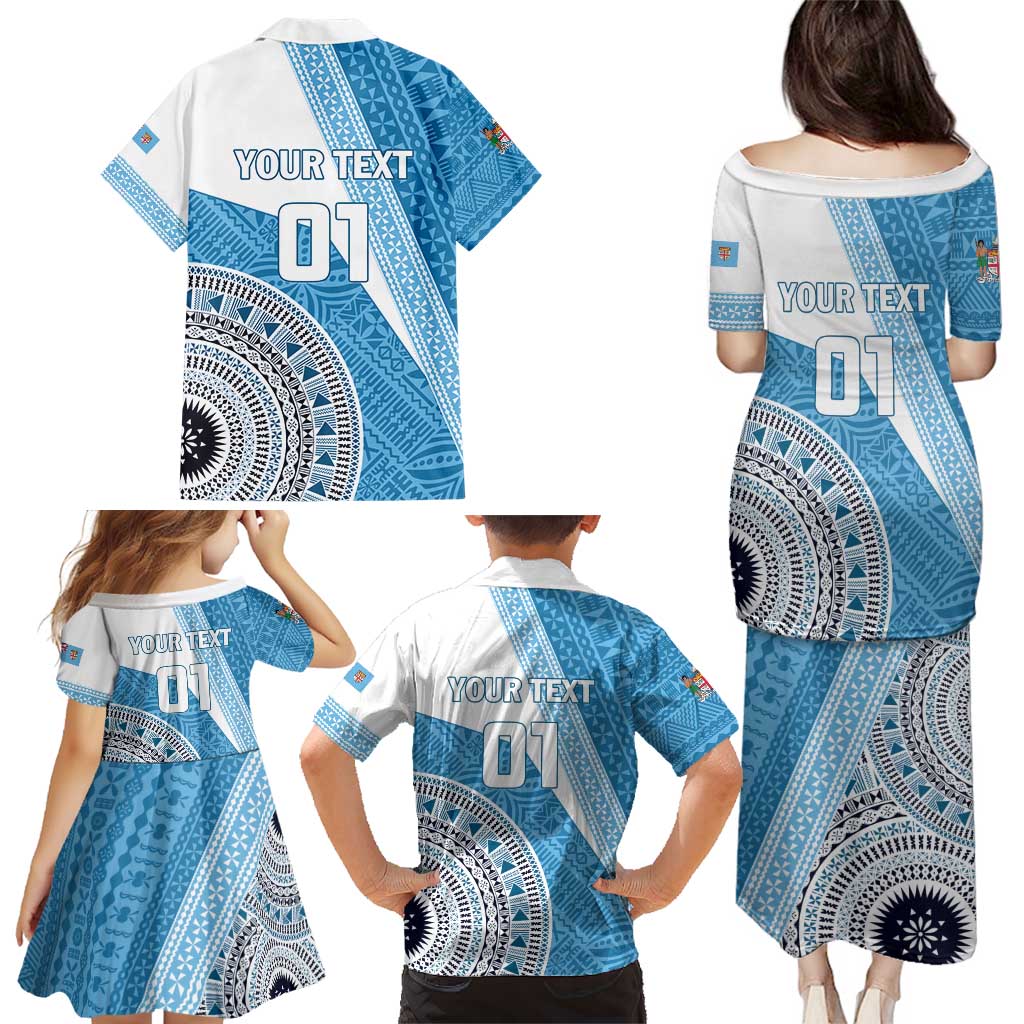 Custom Fiji Rugby Bati Family Matching Puletasi and Hawaiian Shirt Tapa Pattern LT01 - Polynesian Pride
