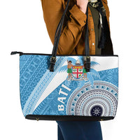 Fiji Rugby Bati Leather Tote Bag Tapa Pattern LT01 - Polynesian Pride
