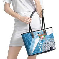 Fiji Rugby Bati Leather Tote Bag Tapa Pattern LT01 - Polynesian Pride