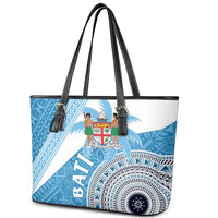 Fiji Rugby Bati Leather Tote Bag Tapa Pattern LT01 - Polynesian Pride