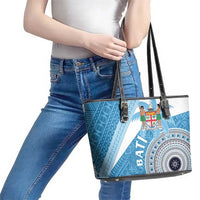 Fiji Rugby Bati Leather Tote Bag Tapa Pattern LT01 - Polynesian Pride