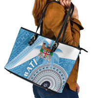 Fiji Rugby Bati Leather Tote Bag Tapa Pattern LT01 - Polynesian Pride