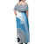 Custom Fiji Rugby Bati Off Shoulder Maxi Dress Tapa Pattern