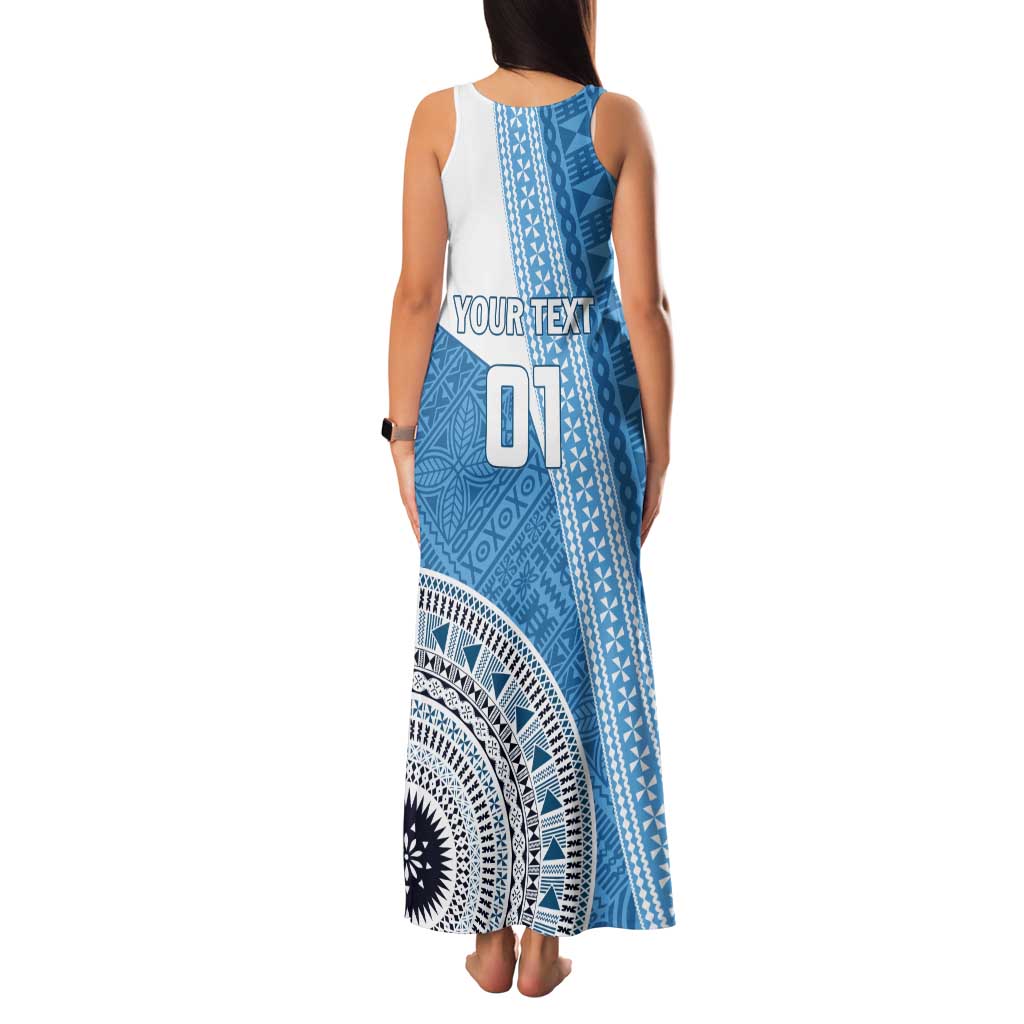 Custom Fiji Rugby Bati Tank Maxi Dress Tapa Pattern LT01 - Polynesian Pride