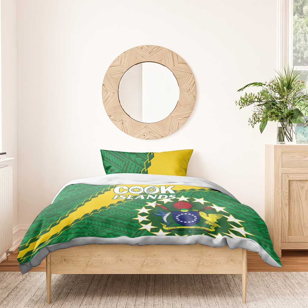 Cook Islands Rugby Kukis Bedding Set Circle Stars LT01 - Polynesian Pride