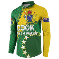 Custom Cook Islands Rugby Kukis Button Sweatshirt Circle Stars