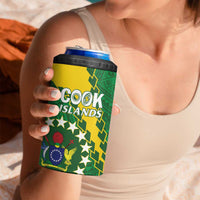 Cook Islands Rugby Kukis 4 in 1 Can Cooler Tumbler Circle Stars