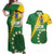 Custom Cook Islands Rugby Kukis Couples Matching Off Shoulder Maxi Dress and Hawaiian Shirt Circle Stars