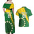 Custom Cook Islands Rugby Kukis Couples Matching Off Shoulder Maxi Dress and Hawaiian Shirt Circle Stars