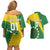 Custom Cook Islands Rugby Kukis Couples Matching Off Shoulder Short Dress and Hawaiian Shirt Circle Stars