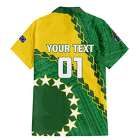 Custom Cook Islands Rugby Kukis Family Matching Mermaid Dress and Hawaiian Shirt Circle Stars