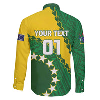 Custom Cook Islands Rugby Kukis Family Matching Mermaid Dress and Hawaiian Shirt Circle Stars