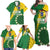 Custom Cook Islands Rugby Kukis Family Matching Off Shoulder Maxi Dress and Hawaiian Shirt Circle Stars