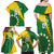 Custom Cook Islands Rugby Kukis Family Matching Off Shoulder Maxi Dress and Hawaiian Shirt Circle Stars