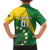 Custom Cook Islands Rugby Kukis Family Matching Off Shoulder Short Dress and Hawaiian Shirt Circle Stars