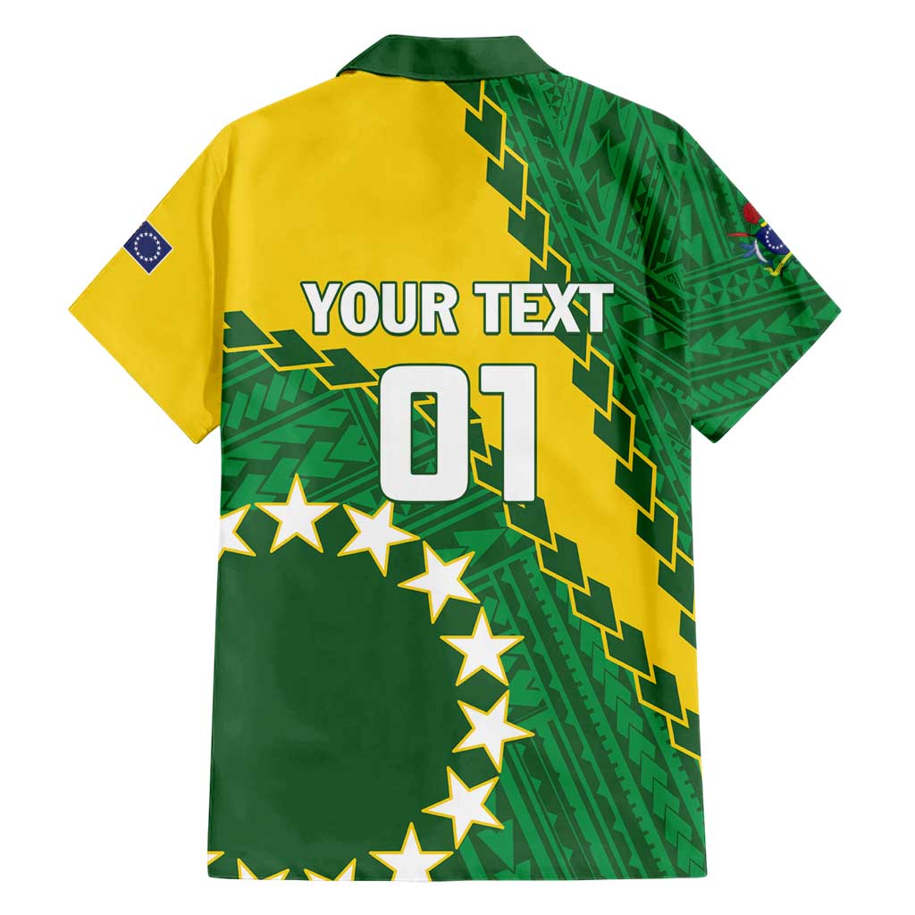 Custom Cook Islands Rugby Kukis Family Matching Short Sleeve Bodycon Dress and Hawaiian Shirt Circle Stars