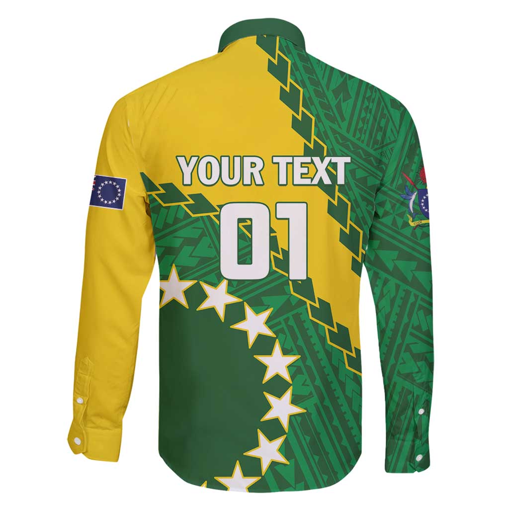 Custom Cook Islands Rugby Kukis Family Matching Summer Maxi Dress and Hawaiian Shirt Circle Stars