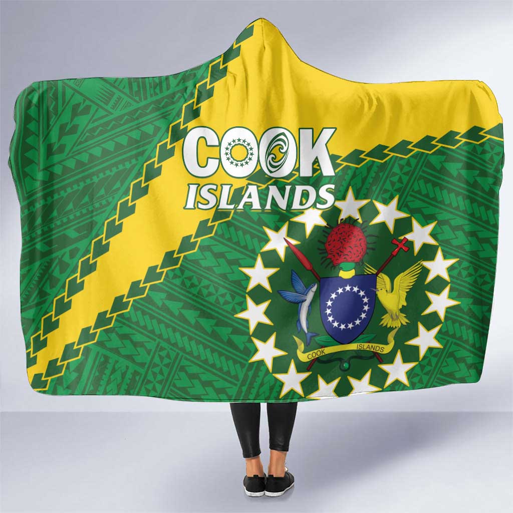 Cook Islands Rugby Kukis Hooded Blanket Circle Stars