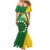 Custom Cook Islands Rugby Kukis Mermaid Dress Circle Stars