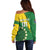 Custom Cook Islands Rugby Kukis Off Shoulder Sweater Circle Stars