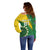 Custom Cook Islands Rugby Kukis Off Shoulder Sweater Circle Stars