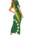 Custom Cook Islands Rugby Kukis Short Sleeve Bodycon Dress Circle Stars