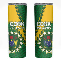 Cook Islands Rugby Kukis Skinny Tumbler Circle Stars LT01 Green - Polynesian Pride