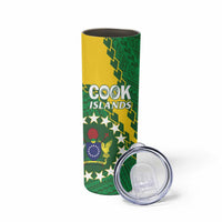 Cook Islands Rugby Kukis Skinny Tumbler Circle Stars LT01 - Polynesian Pride