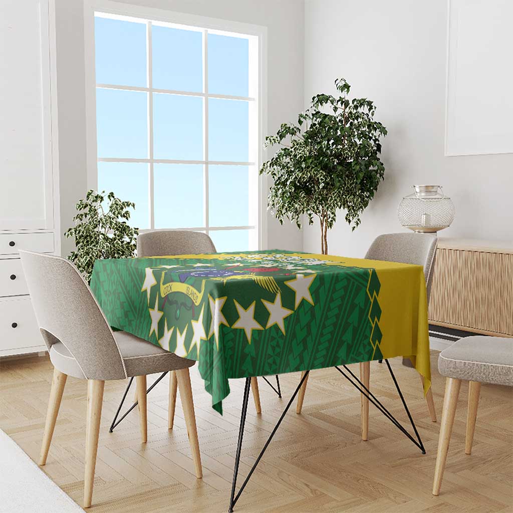 Cook Islands Rugby Kukis Tablecloth Circle Stars LT01 - Polynesian Pride