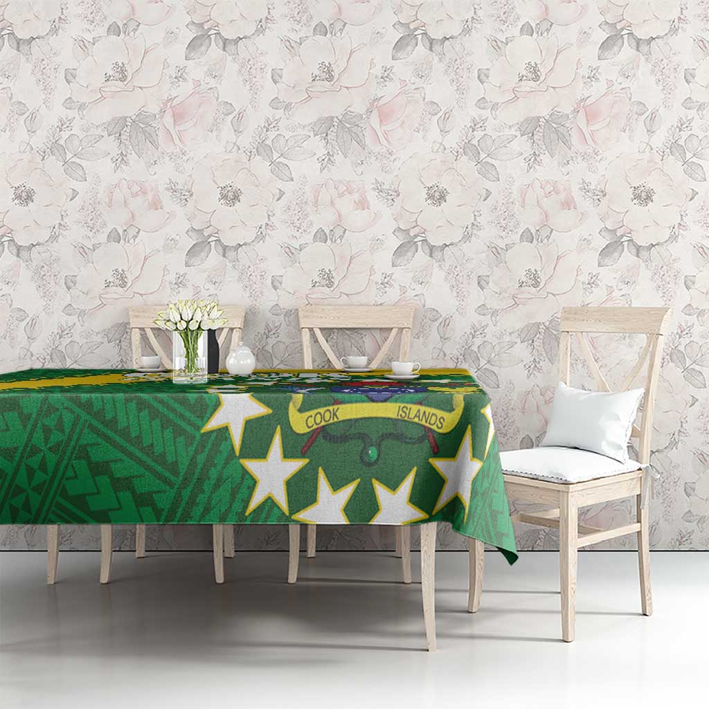 Cook Islands Rugby Kukis Tablecloth Circle Stars LT01 - Polynesian Pride