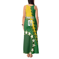 Custom Cook Islands Rugby Kukis Tank Maxi Dress Circle Stars LT01 - Polynesian Pride