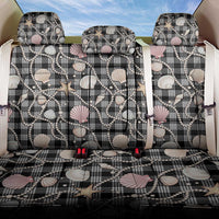 Hawaiian Ocean Seashells Back Car Seat Cover Black Palaka Pattern LT01 One Size Black - Polynesian Pride