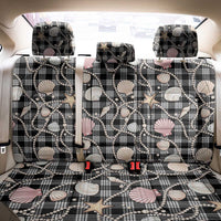Hawaiian Ocean Seashells Back Car Seat Cover Black Palaka Pattern LT01 - Polynesian Pride