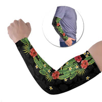 Hawaiian Hibiscus Plumeria Arm Sleeves Tropical Leaves